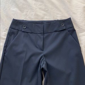 UNITED COLORS OF BENETTON NAVY STRIPED TROUSERS WORK PANTS